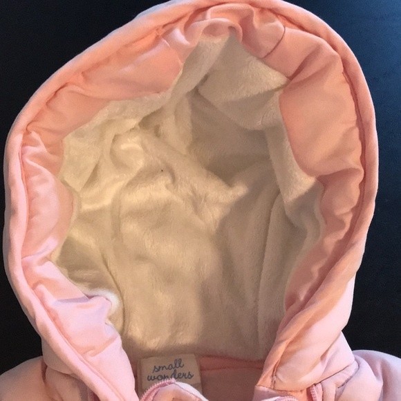 Pink Hooded Snowsuit 0/3mo - Picture 2 of 8
